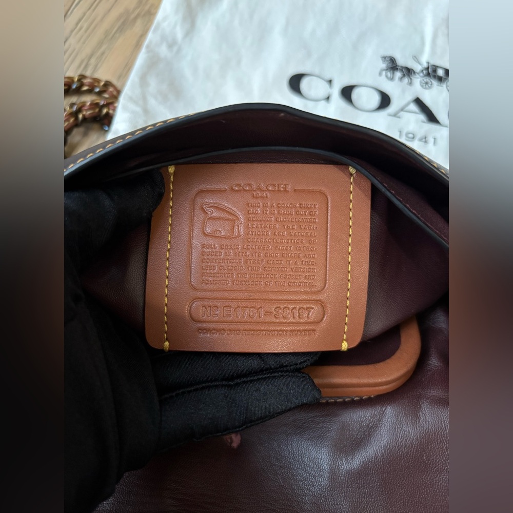 COACH Dinky Bag With Tea Rose - Picture 10 of 16